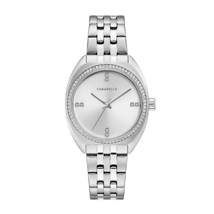 Caravelle Ladies' Retro Stainless Steel Watch with Silver Dial