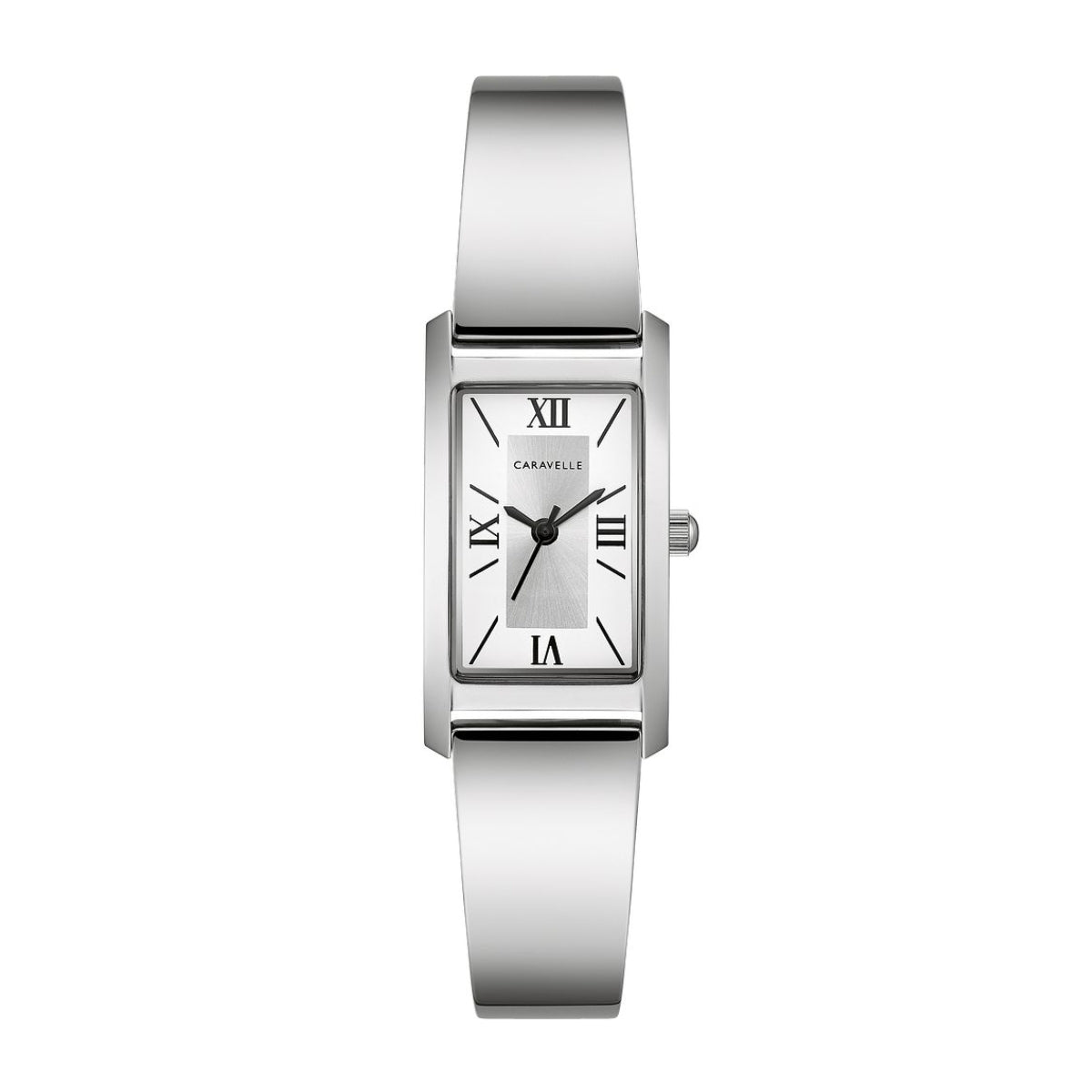 Caravelle Ladies' Dress Stainless Steel Watch with White Dial