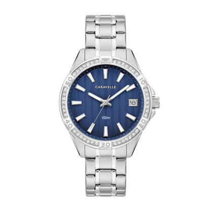 Caravelle Ladies' Aqualuxx Stainless Steel Watch with Blue Dial