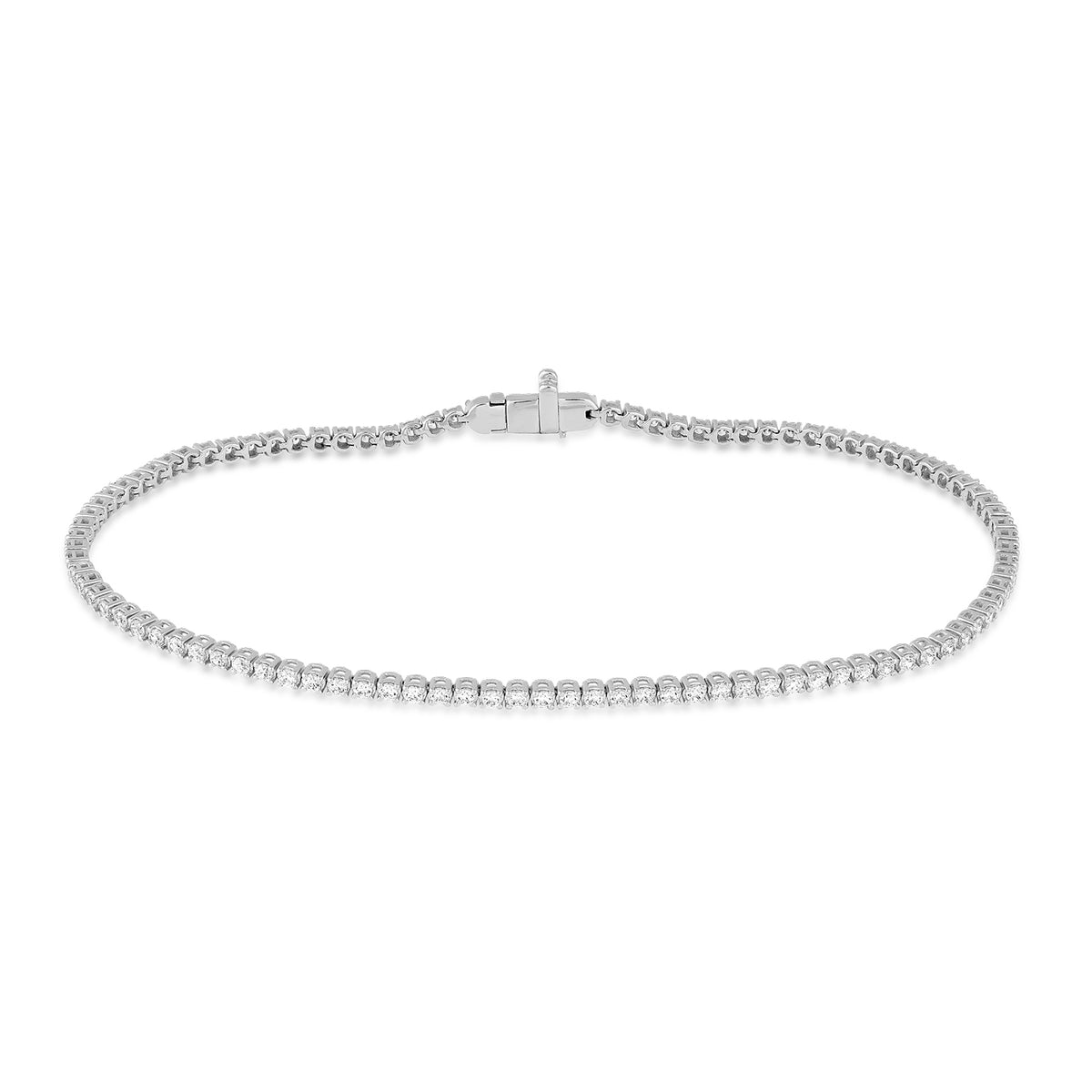 10K white gold Adamante 1 ct. tw. lab-grown diamond tennis bracelet