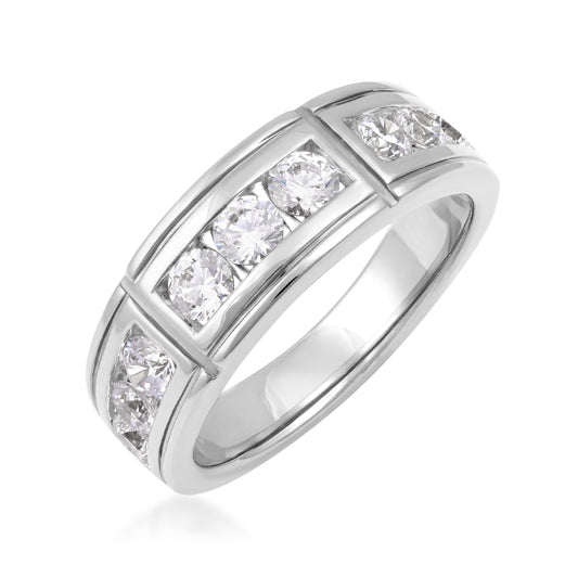 10K white gold Adamante men's 1-1/2 ct. tw. lab-grown diamond ring