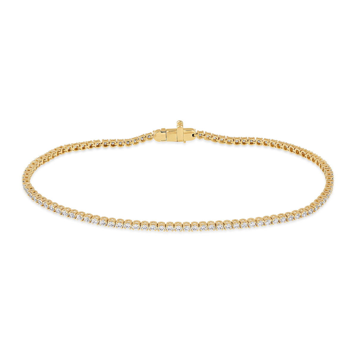 10K yellow gold Adamante 1 ct. tw. lab-grown diamond tennis bracelet