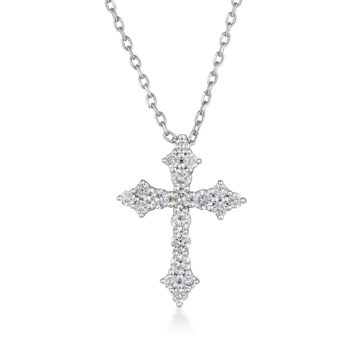 Sterling silver Adamante 1/2 ct. tw. lab-grown diamond cross pendant
