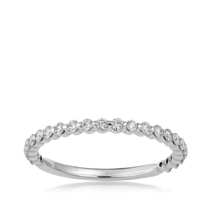 14k white gold perfect match diamond prong band ring with 1/3 ct. tw. diamonds
