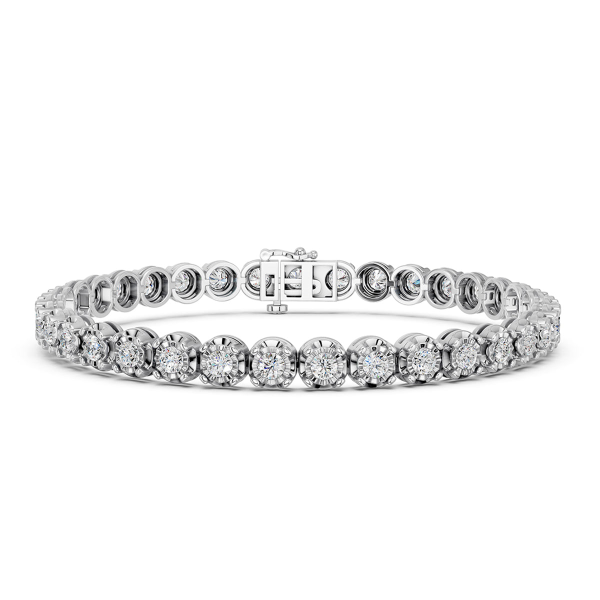 Sterling silver Adamante men's 5 ct. tw. lab-grown diamond tennis bracelet