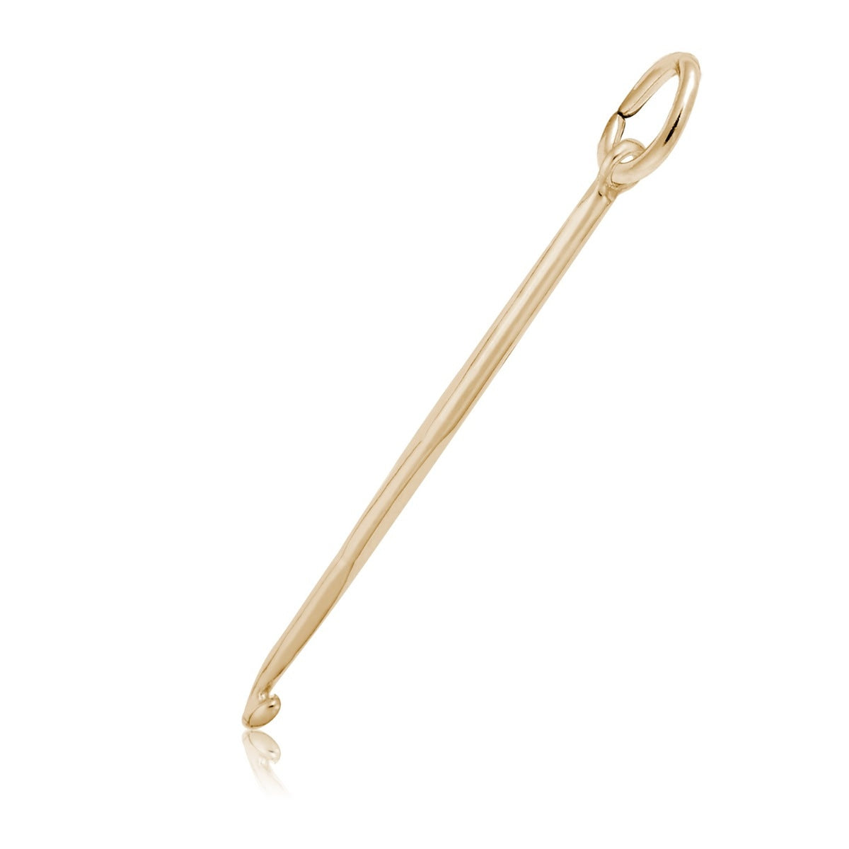 Crochet Hook Charm in 14K Yellow Gold