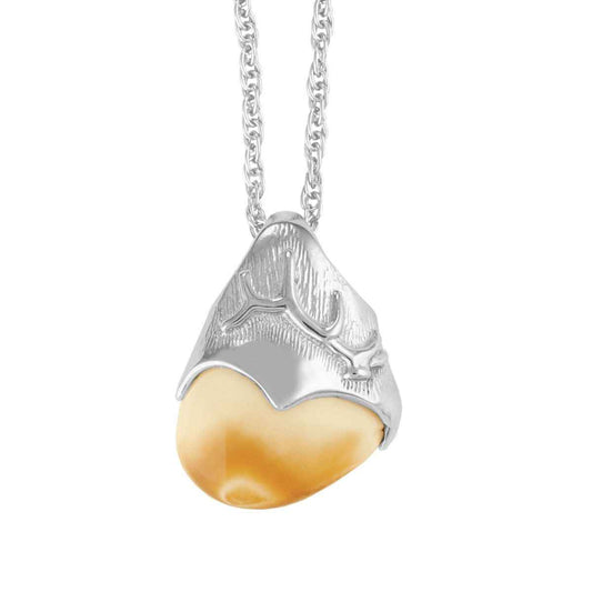 Ladies' Elk Ivory Necklace in 14K White Gold - I420075W Cheyenne