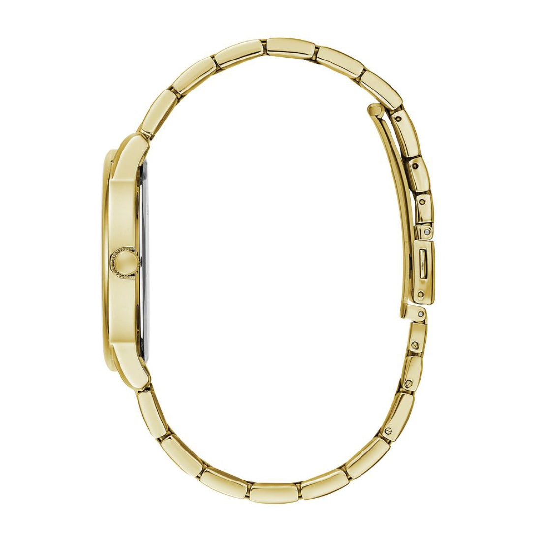 Caravelle Men's Dress Gold-Tone Stainless Steel Watch with Silver Dial front view