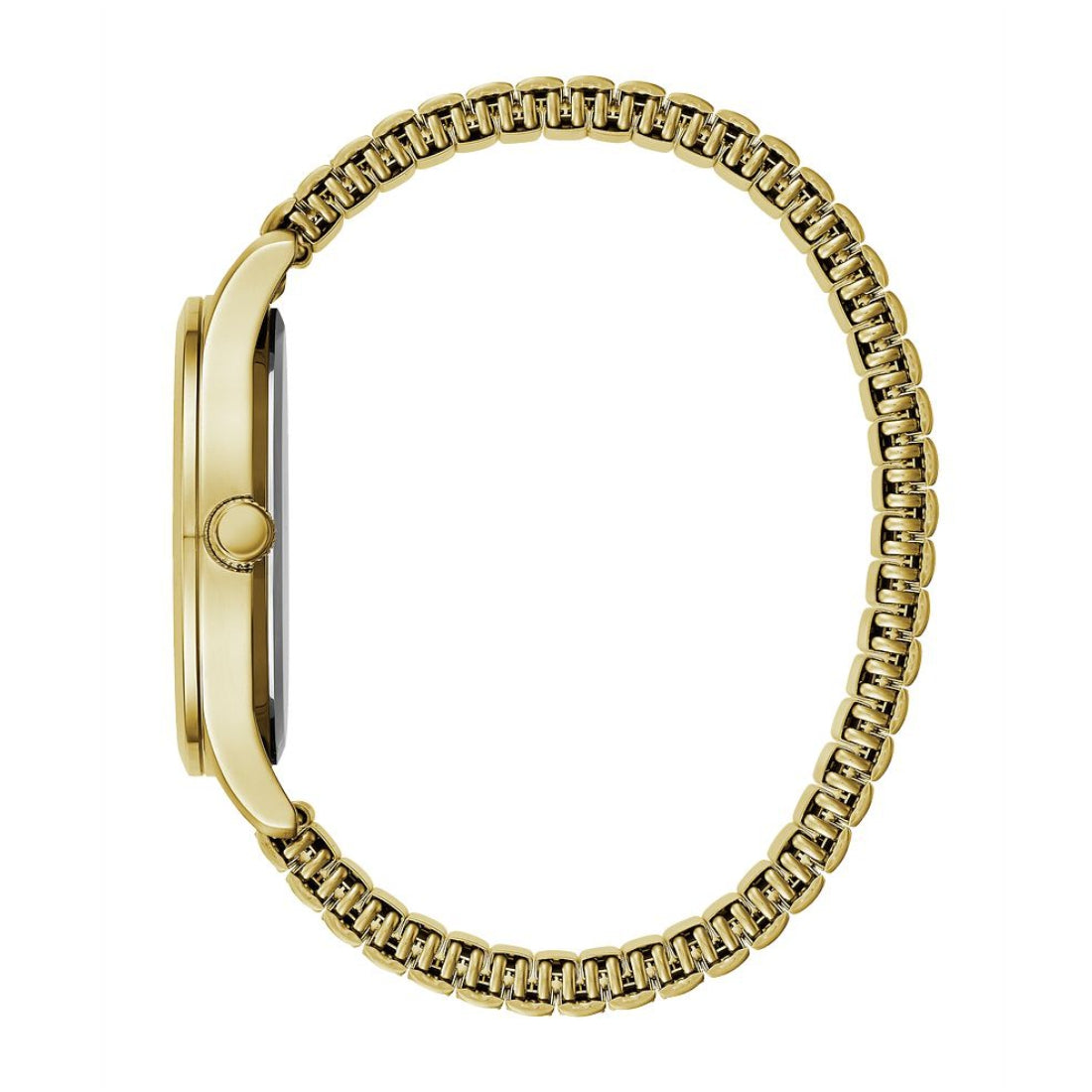 Caravelle Men's Traditional Gold-Tone Stainless Steel Watch with White Dial front view