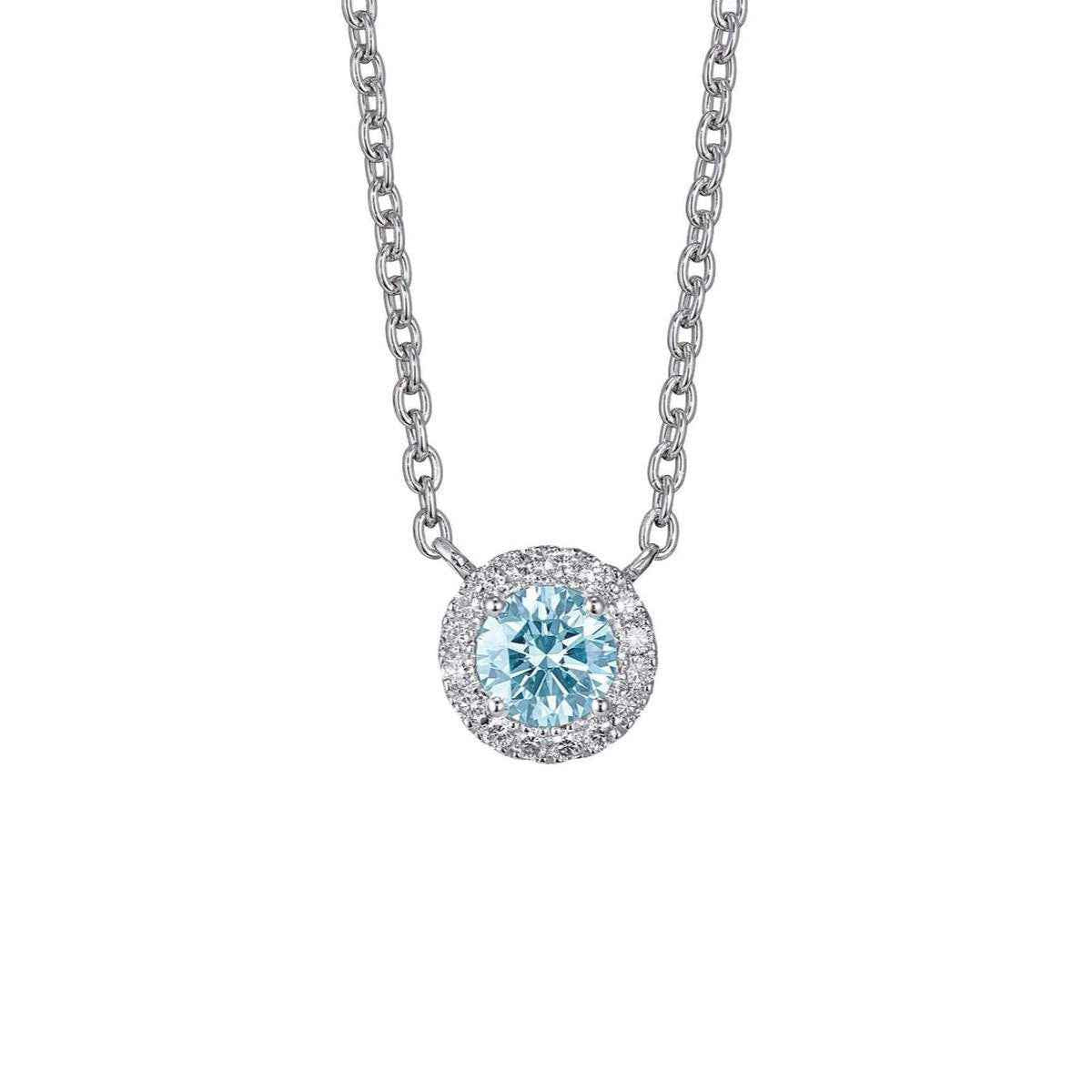 Lightbox Lab-Grown Diamond 1/2ct. tw. Halo Pendant in 10KT White Gold