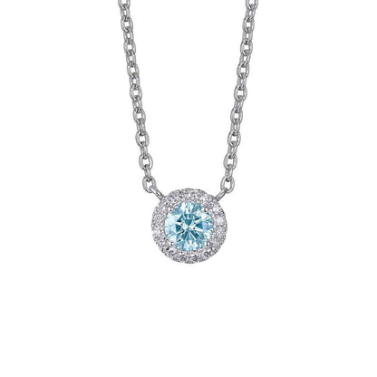 Lightbox Lab-Grown Diamond 1/2ct. tw. Halo Pendant in 10KT White Gold