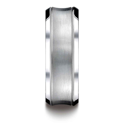 Mens Cobalt Chrome Wedding Ring front view