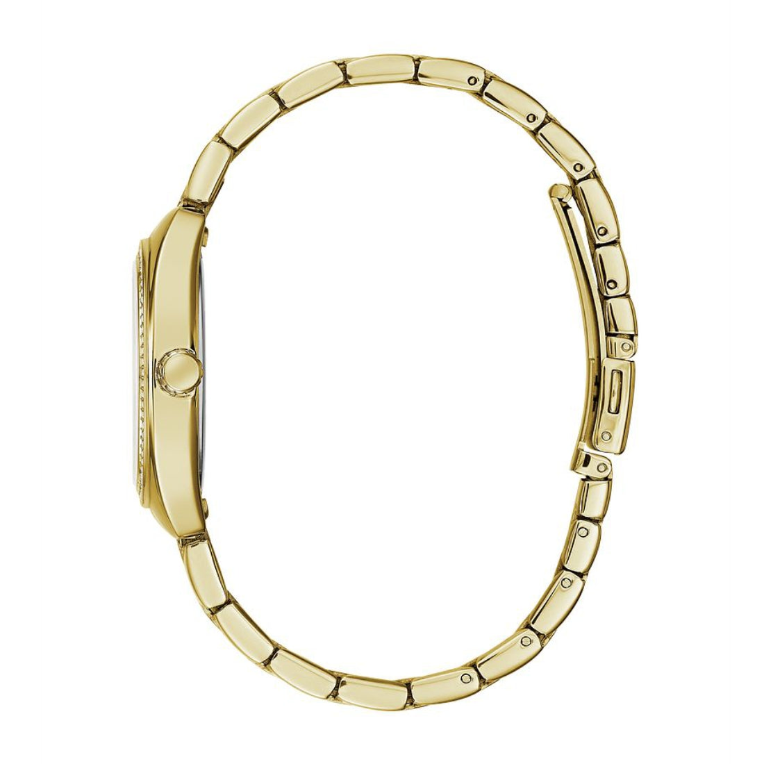 Caravelle Ladies' Retro Gold-Tone Stainless Steel Watch with Champagne Dial front view