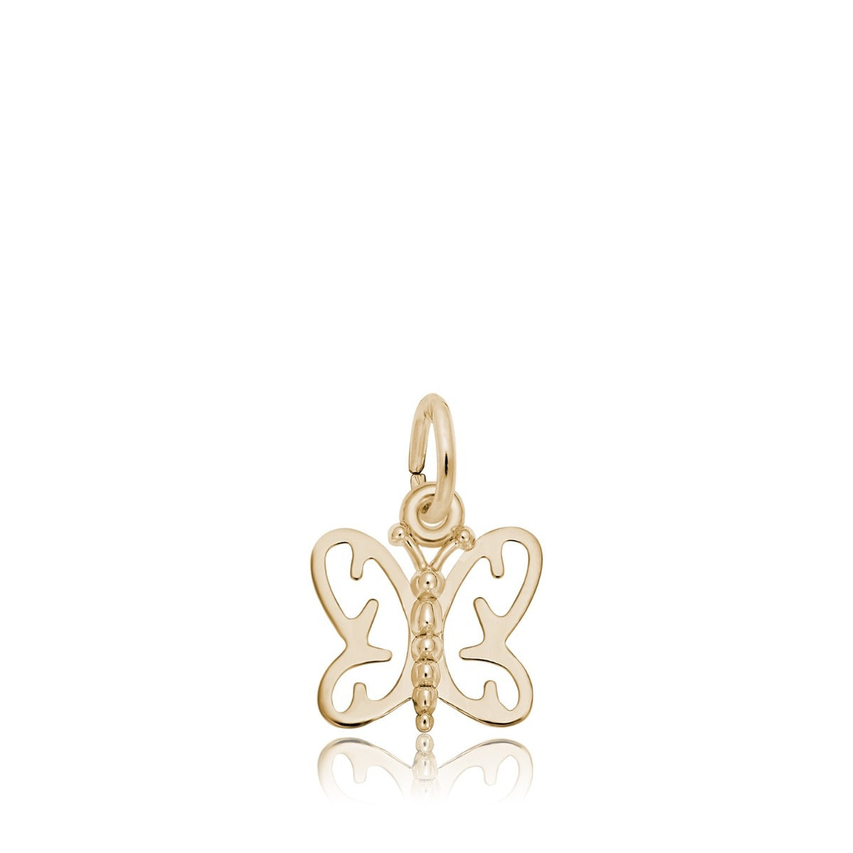 Small Butterfly Charm in 14K Yellow Gold