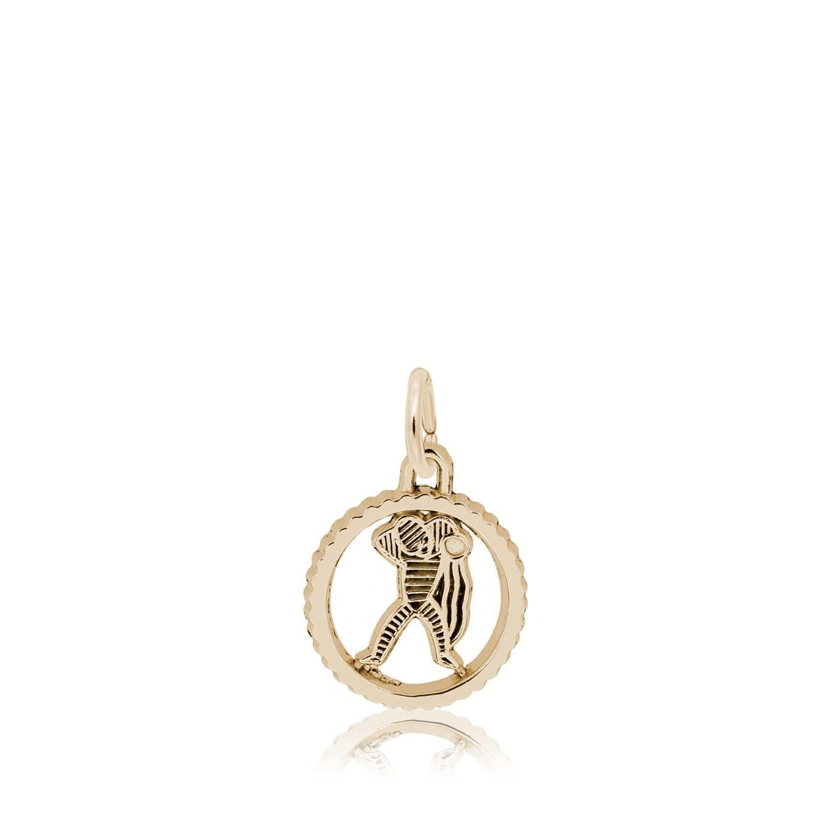 Aquarius Charm in 14K Yellow Gold