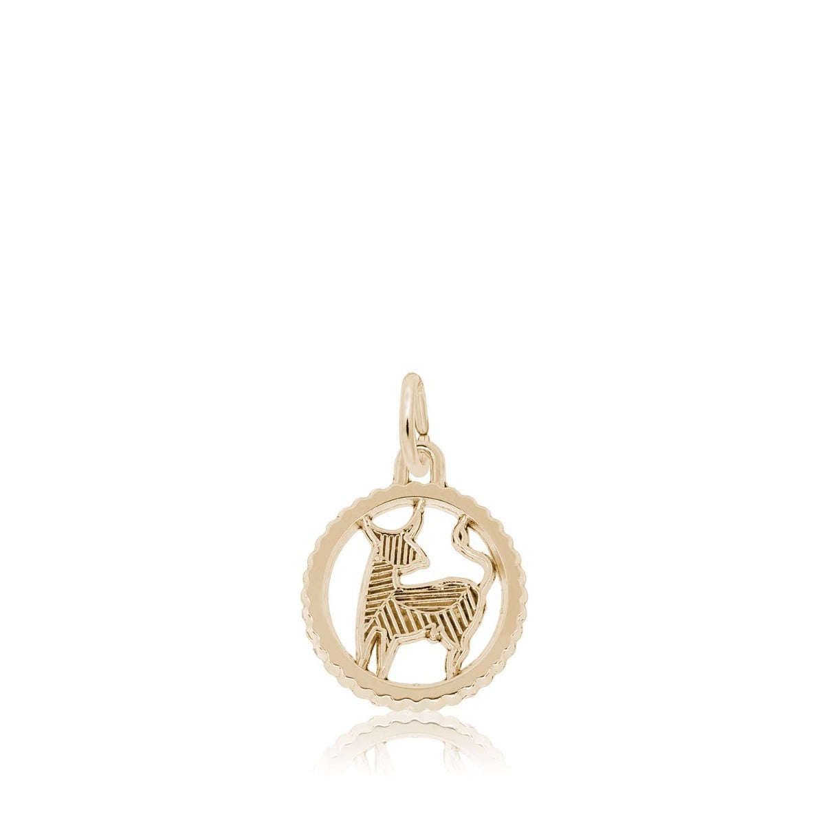 Taurus Charm in 14K Yellow Gold