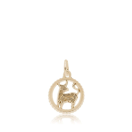 Taurus Charm in 14K Yellow Gold