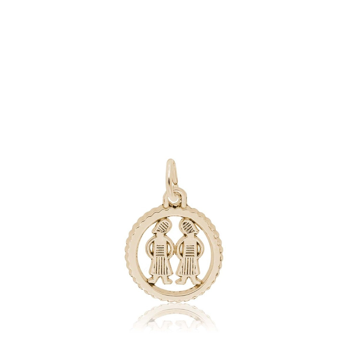 Gemini Charm in 14K Yellow Gold