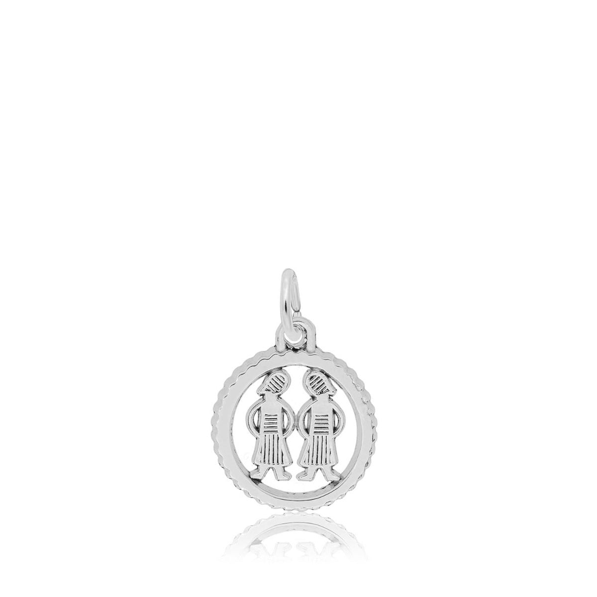 Gemini Charm in Sterling Silver