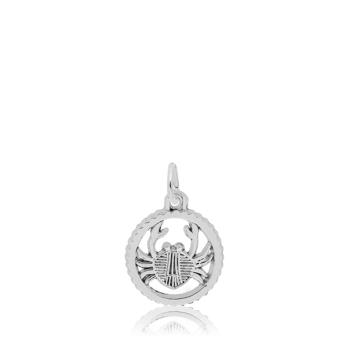 Cancer Charm in Sterling Silver