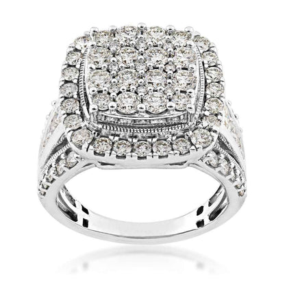 Fairytale Diamonds 3 ct. tw. Diamond Cushion-Shaped Cluster Halo Ring in 14K White Gold