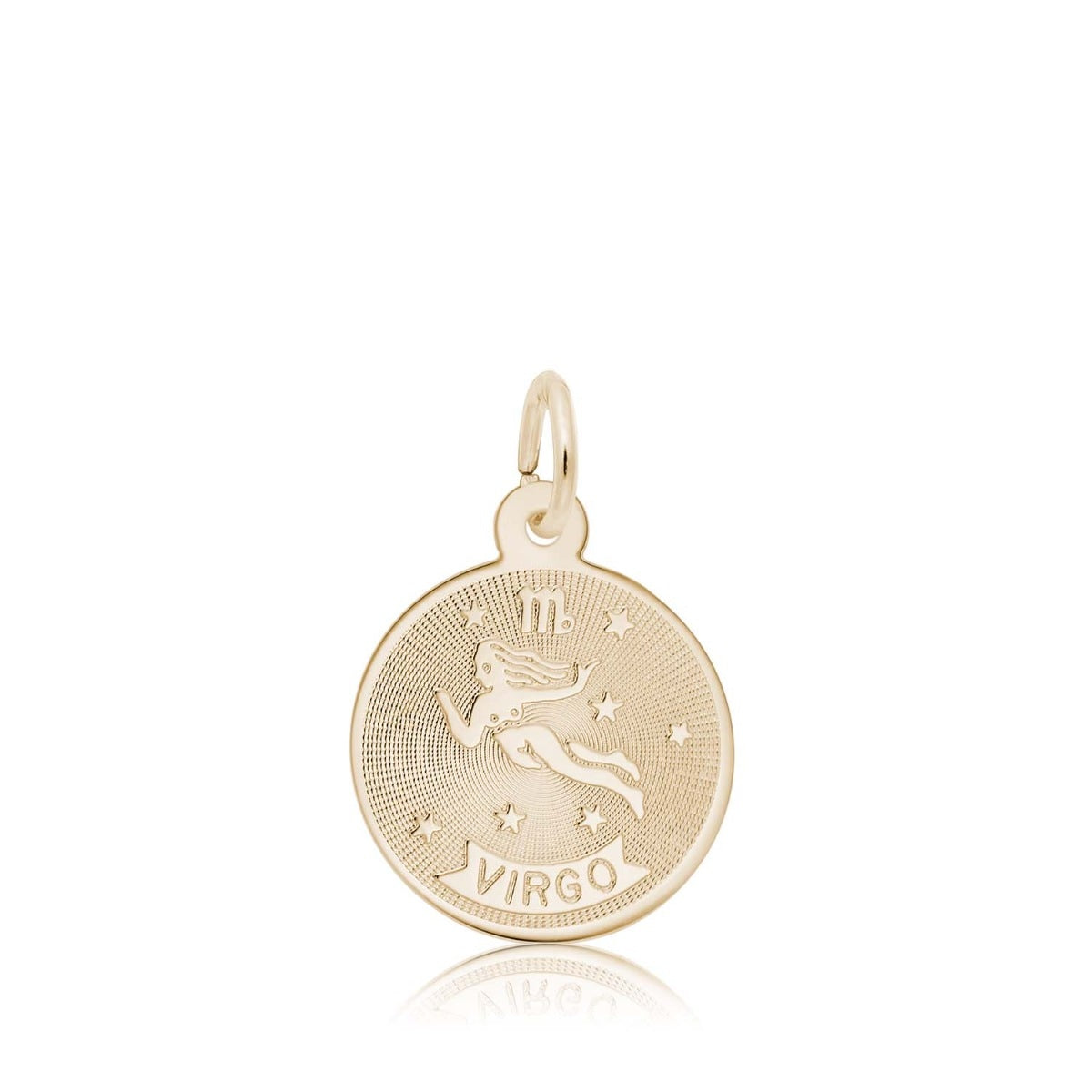 Virgo Disc Charm in 14K Yellow Gold