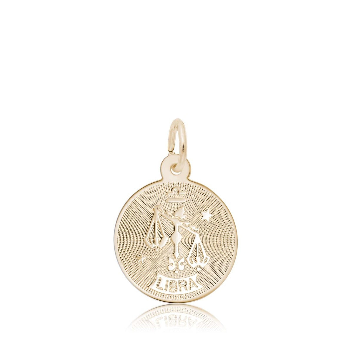 Libra Disc Charm in 14K Yellow Gold