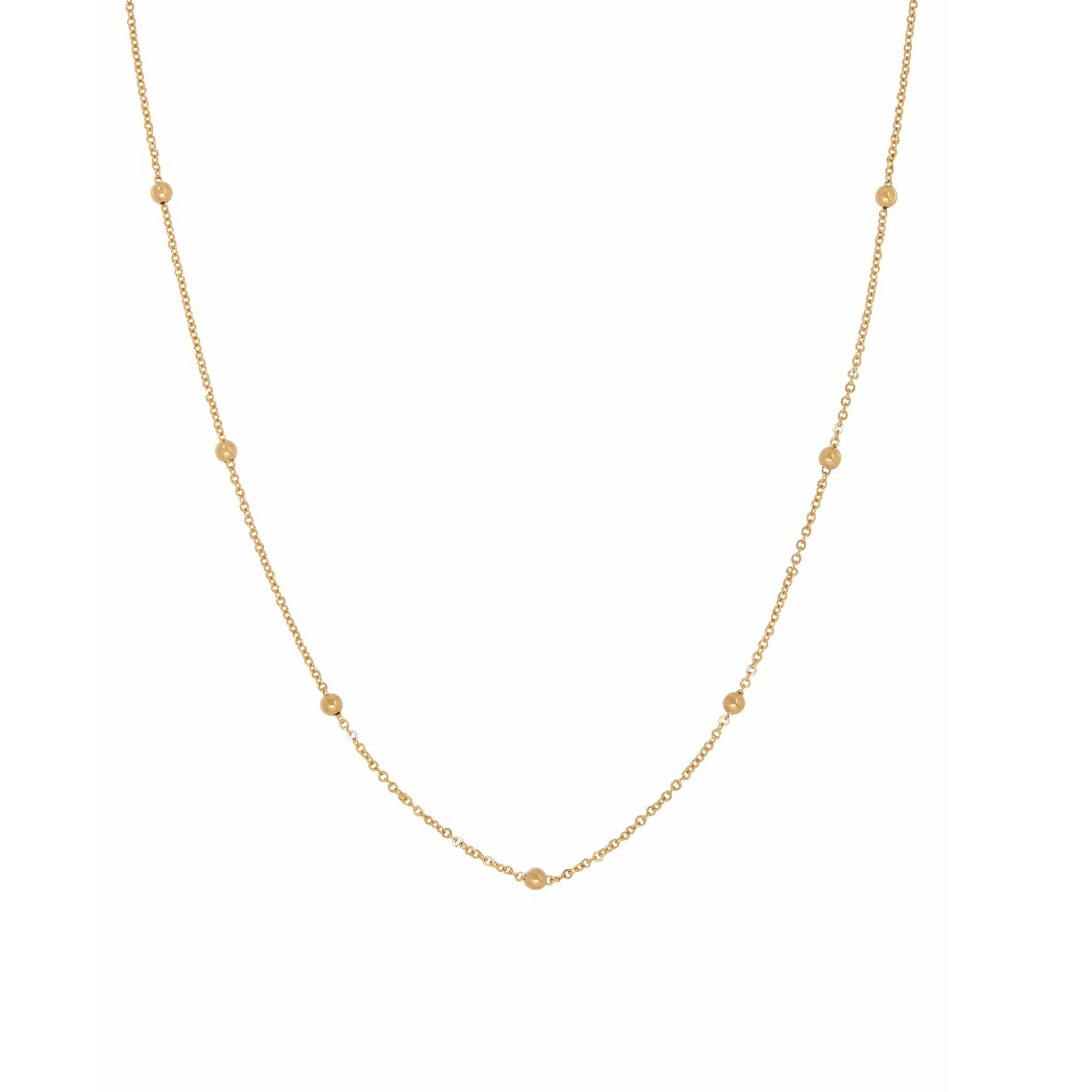 Fashion Beaded Necklace in 10 Kt. Yellow Gold