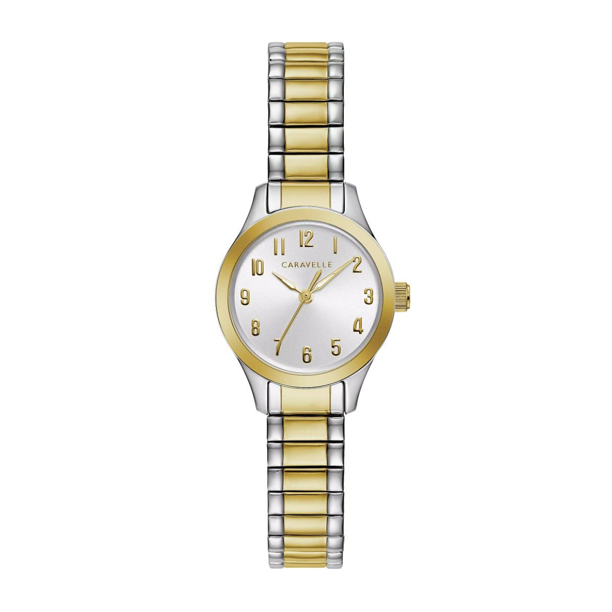 Caravelle Ladies' Traditional Two-Tone Stainless Steel Watch with Silver Dial