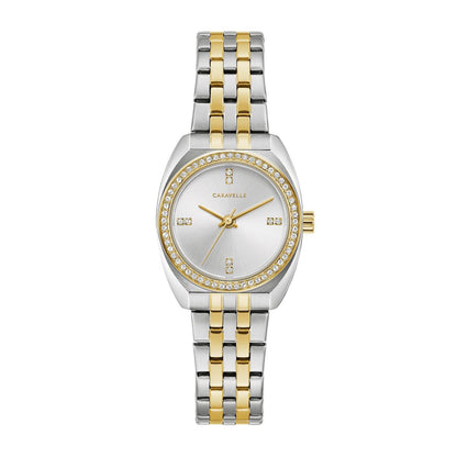 Caravelle Ladies' Sport Two-Tone Stainless Steel Watch with Silver Dial