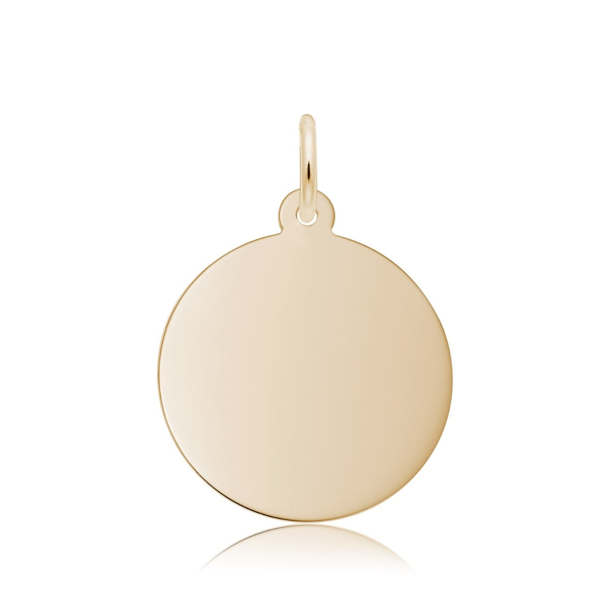 Medium Round Disc Charm in 14K Yellow Gold