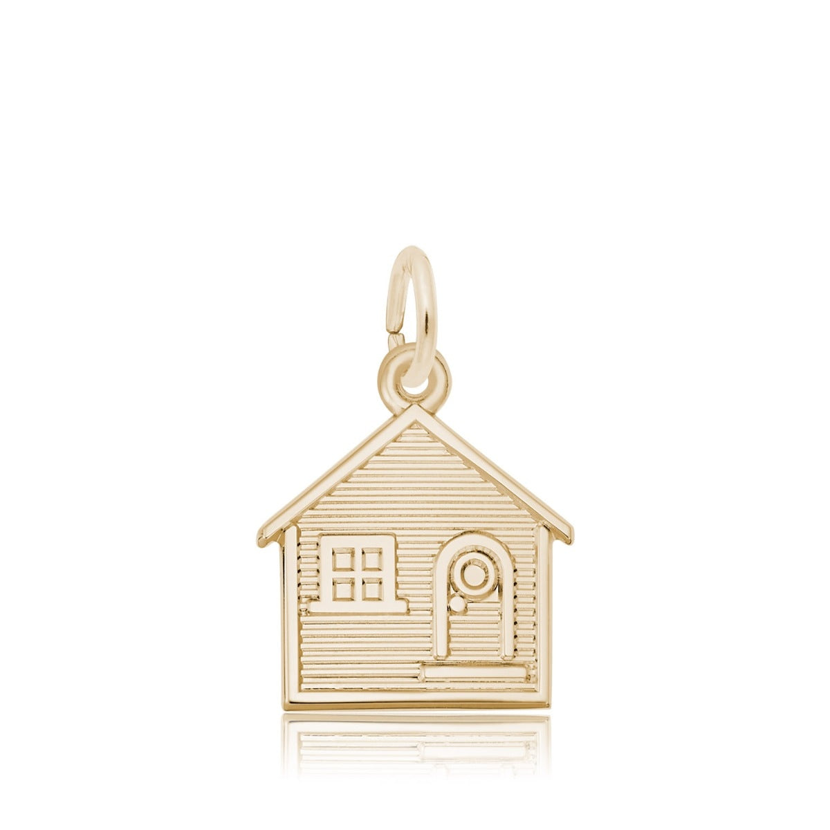 Flat House Charm in 14K Yellow Gold
