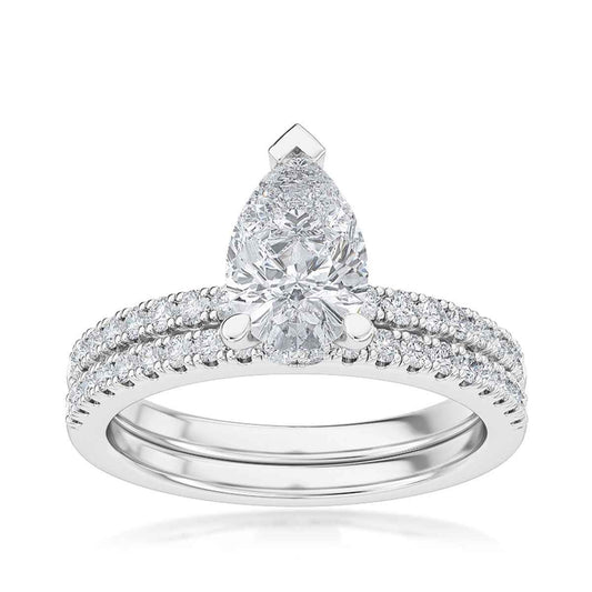 Adamante 1-3/4 ct. tw. Lab-Grown Diamond Wedding Set in 14K White Gold
