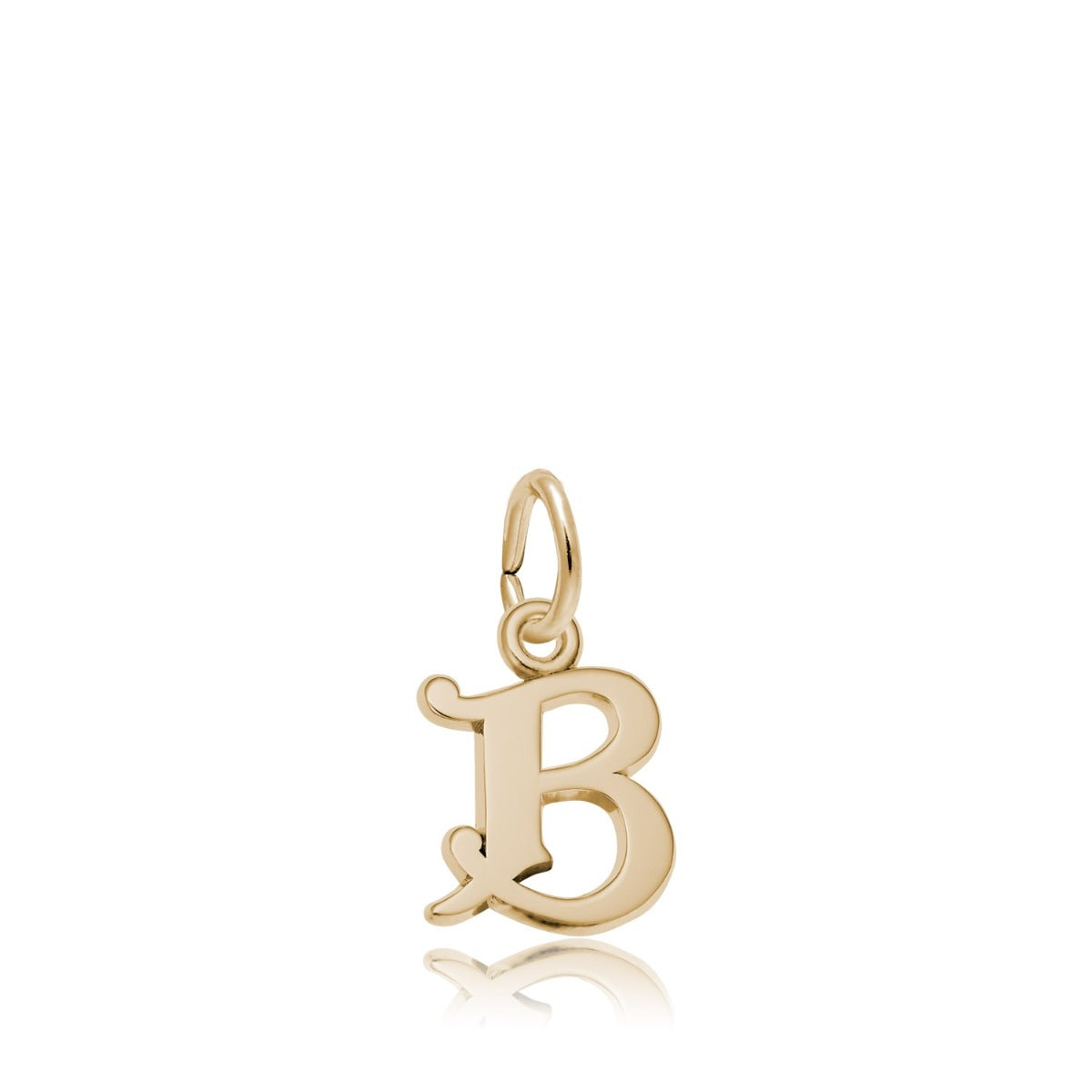 Initial B Charm in 14K Yellow Gold