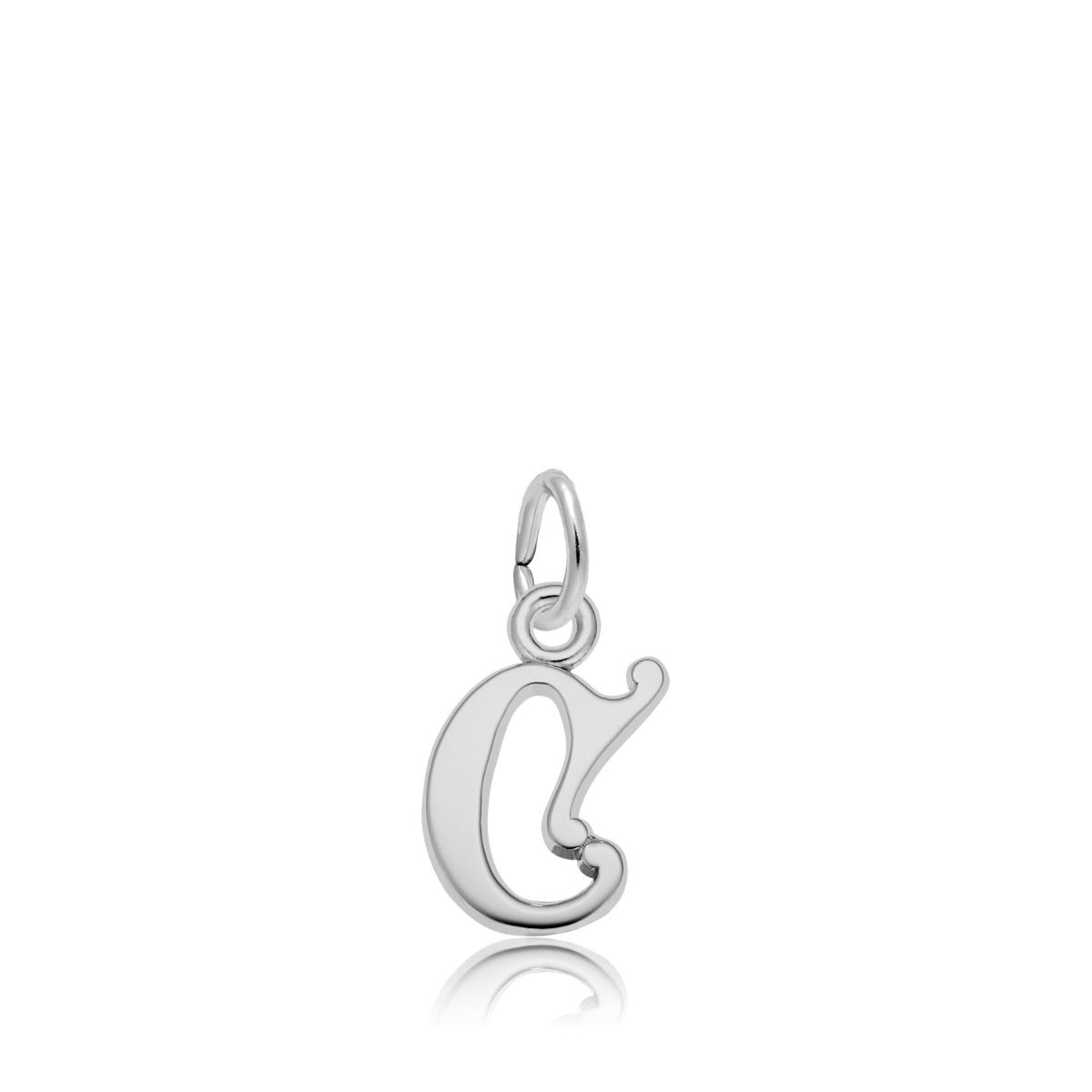 Initial C Charm in Sterling Silver