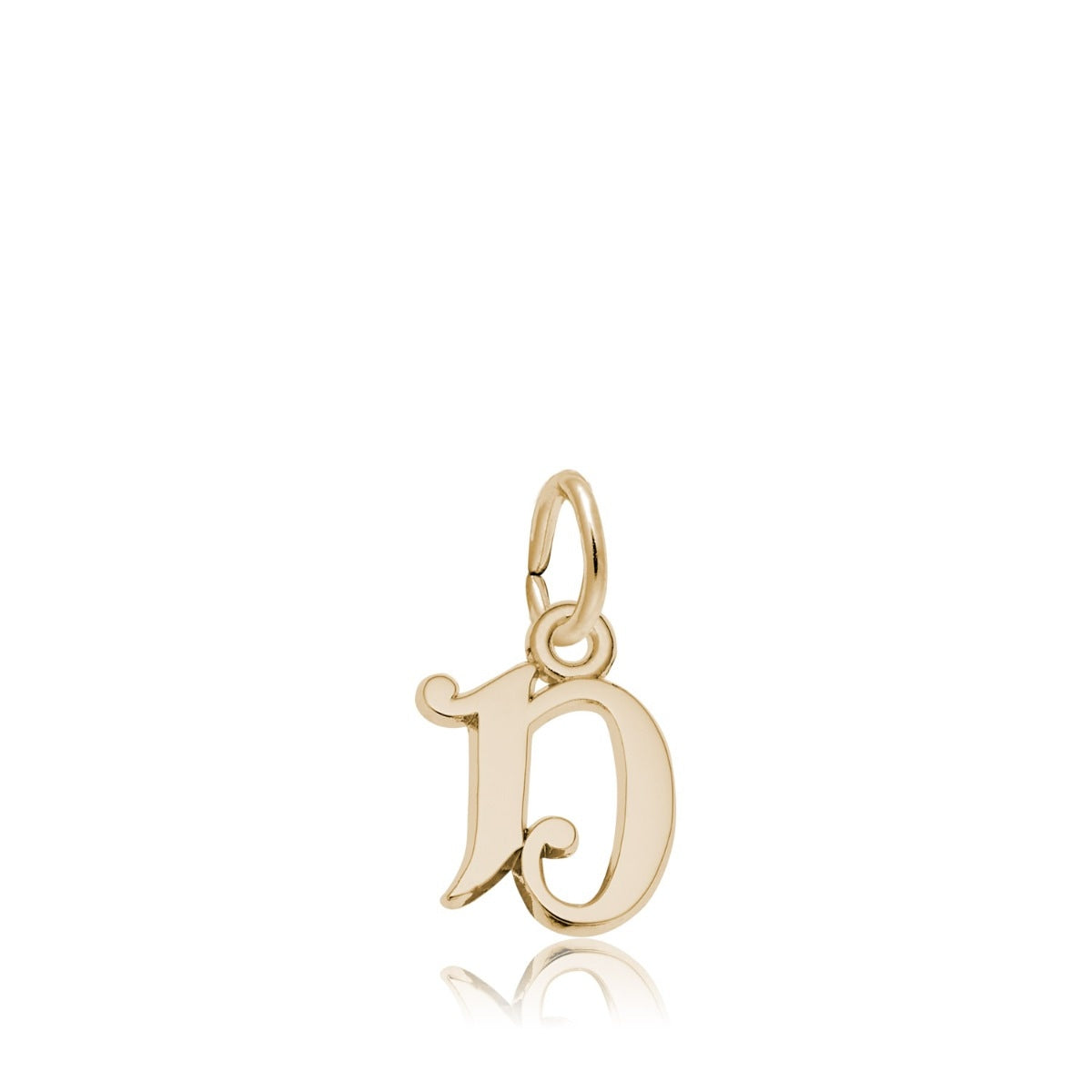 Initial D Charm in 14K Yellow Gold