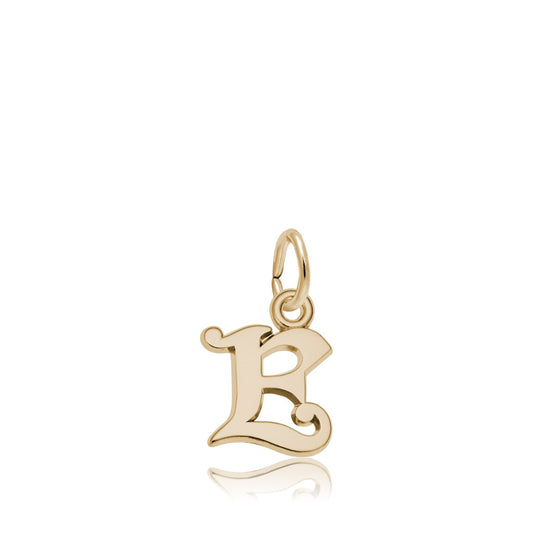 Initial E Charm in 14K Yellow Gold
