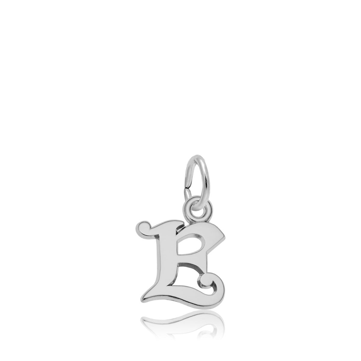 Initial E Charm in Sterling Silver