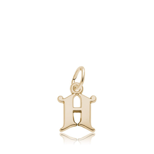 Initial H Charm in 14K Yellow Gold