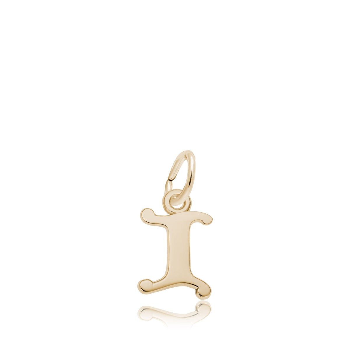 Initial I Charm in 14K Yellow Gold