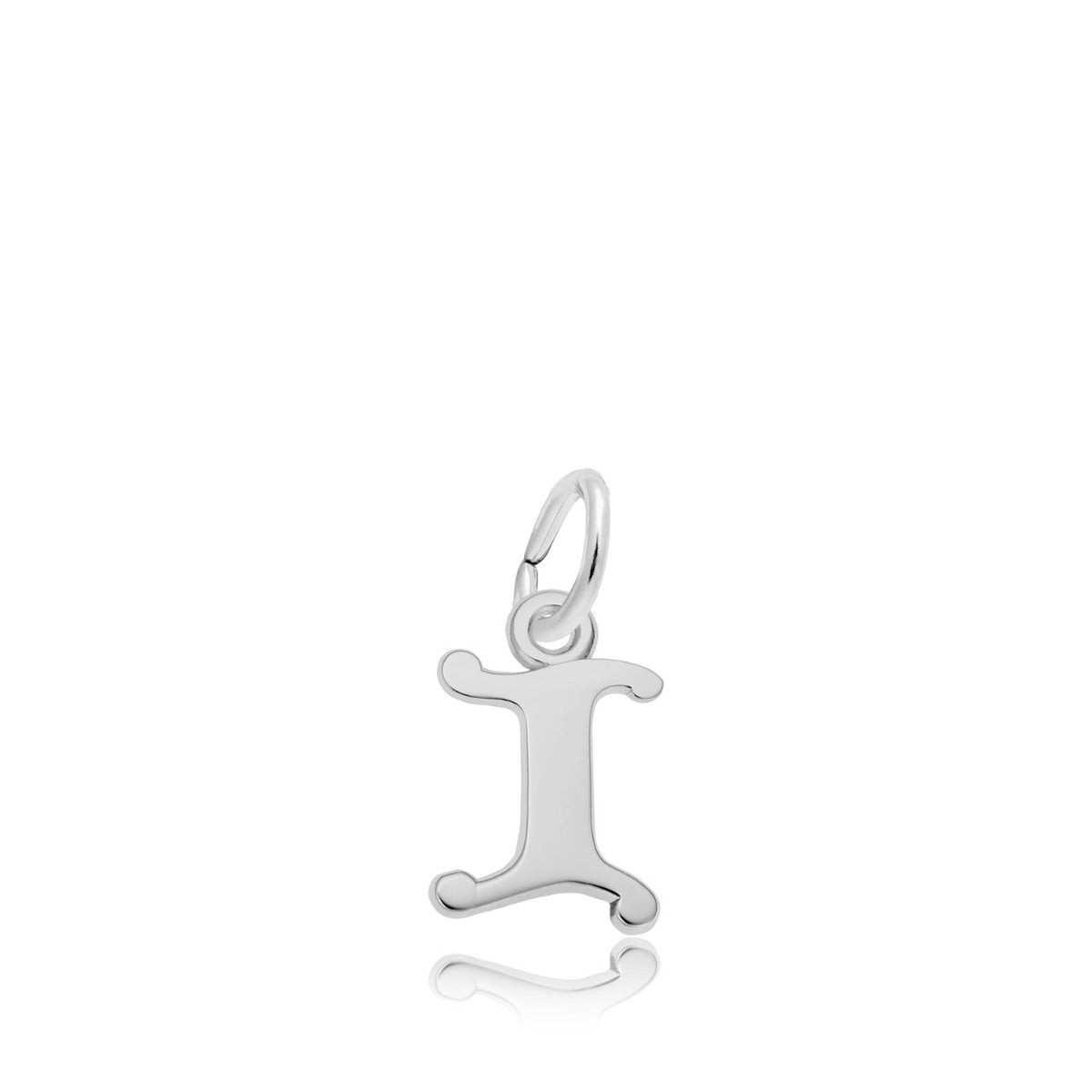 Initial I Charm in Sterling Silver