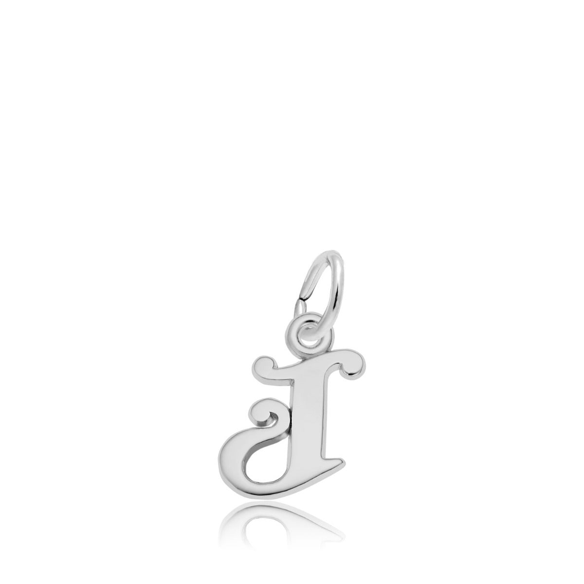 Initial J Charm in Sterling Silver