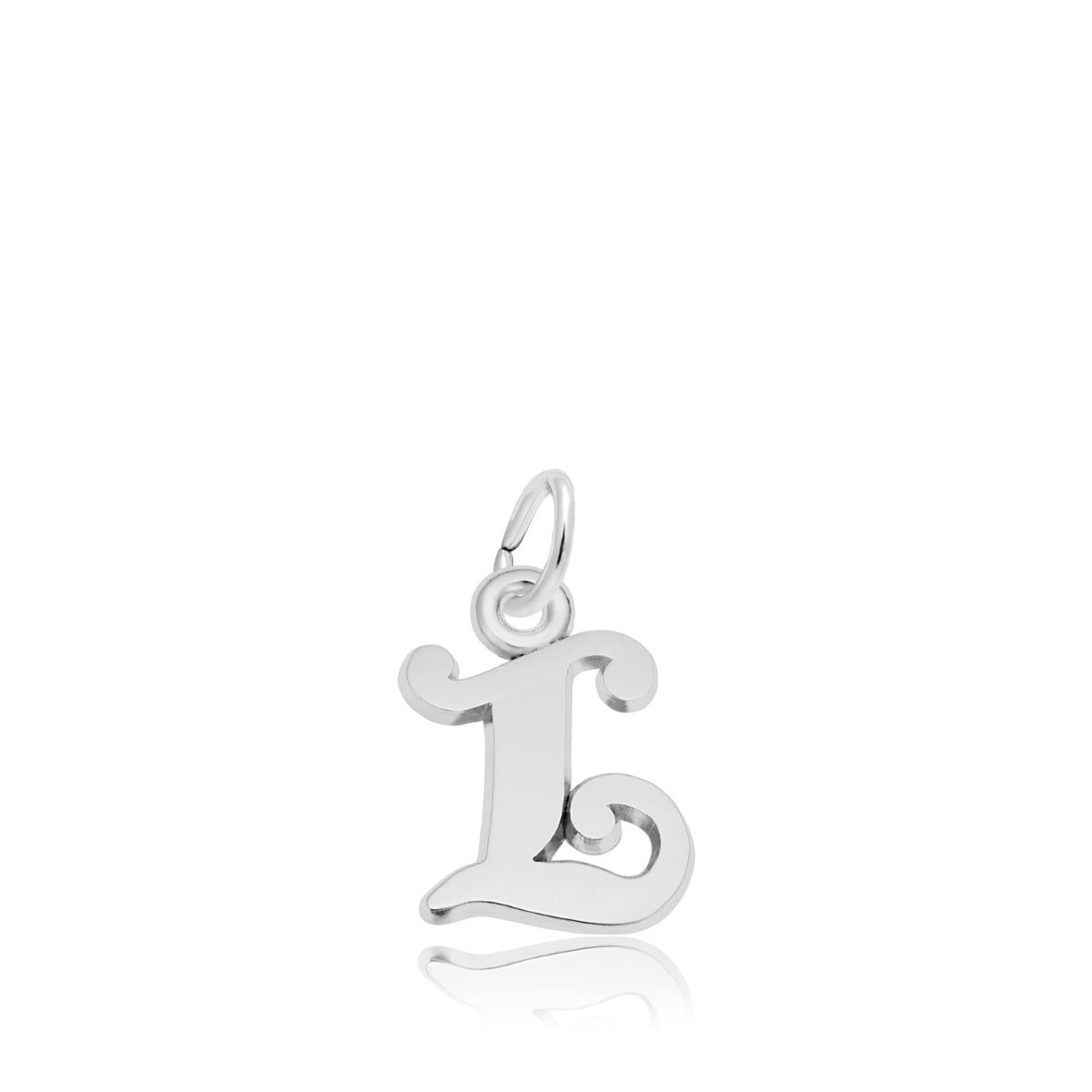 Initial L Charm in Sterling Silver