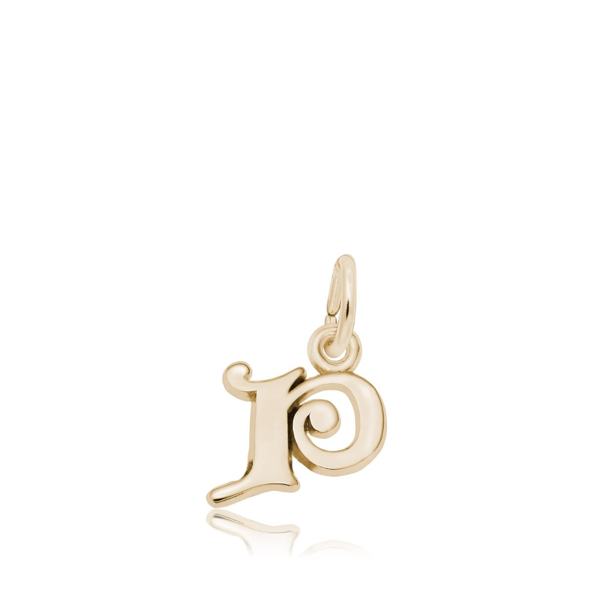 Initial P Charm in 14K Yellow Gold