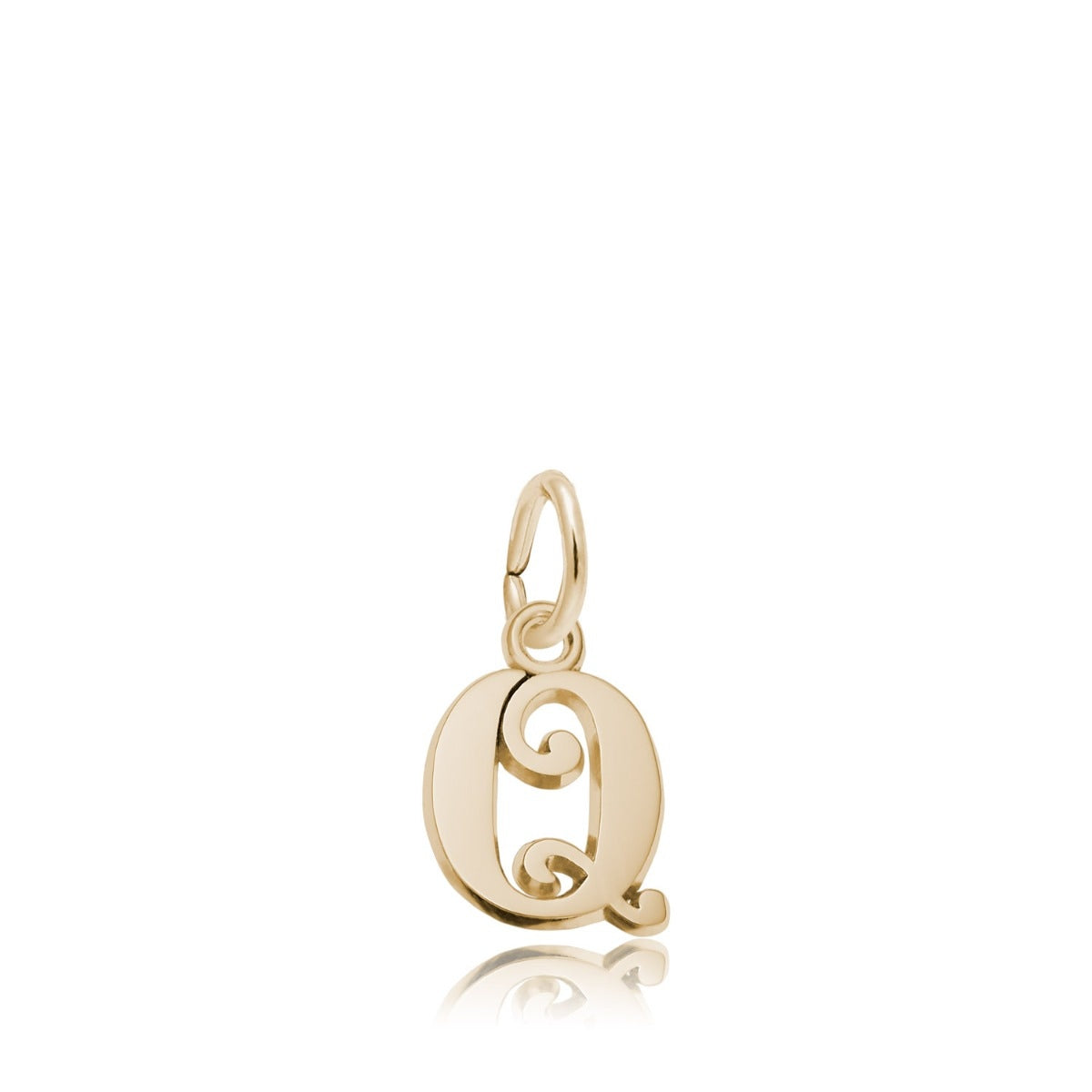 Initial Q Charm in 14K Yellow Gold