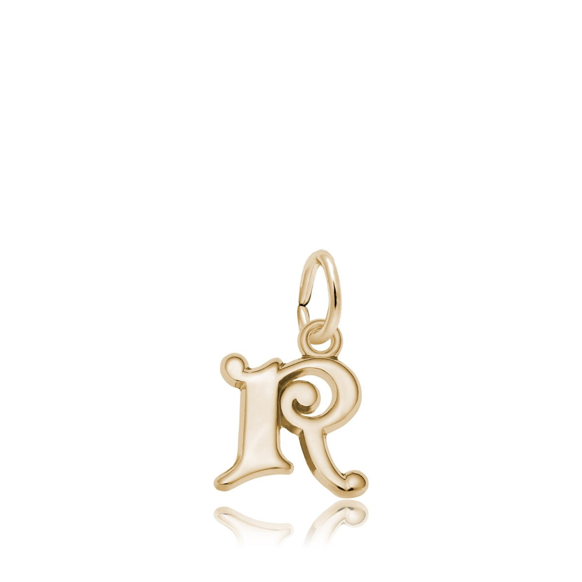 Initial R Charm in 14K Yellow Gold
