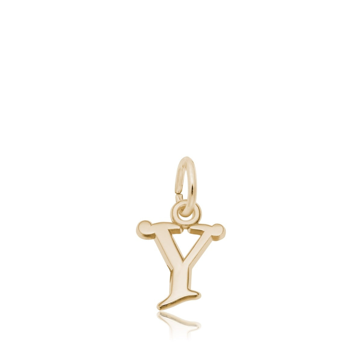 Initial Y Charm in 14K Yellow Gold
