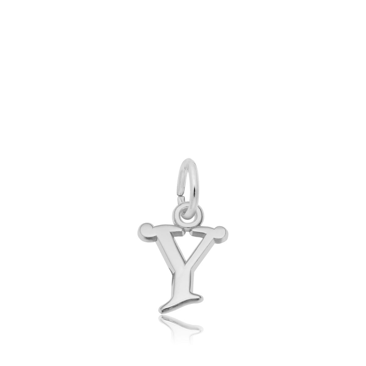Initial Y Charm in Sterling Silver