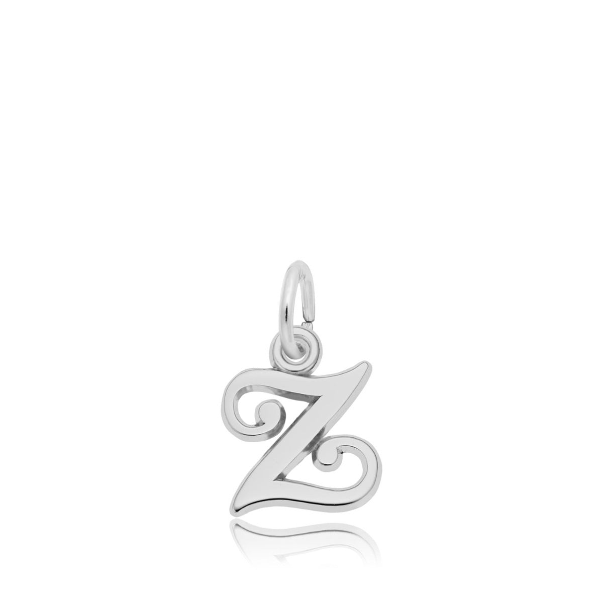Initial Z Charm in Sterling Silver