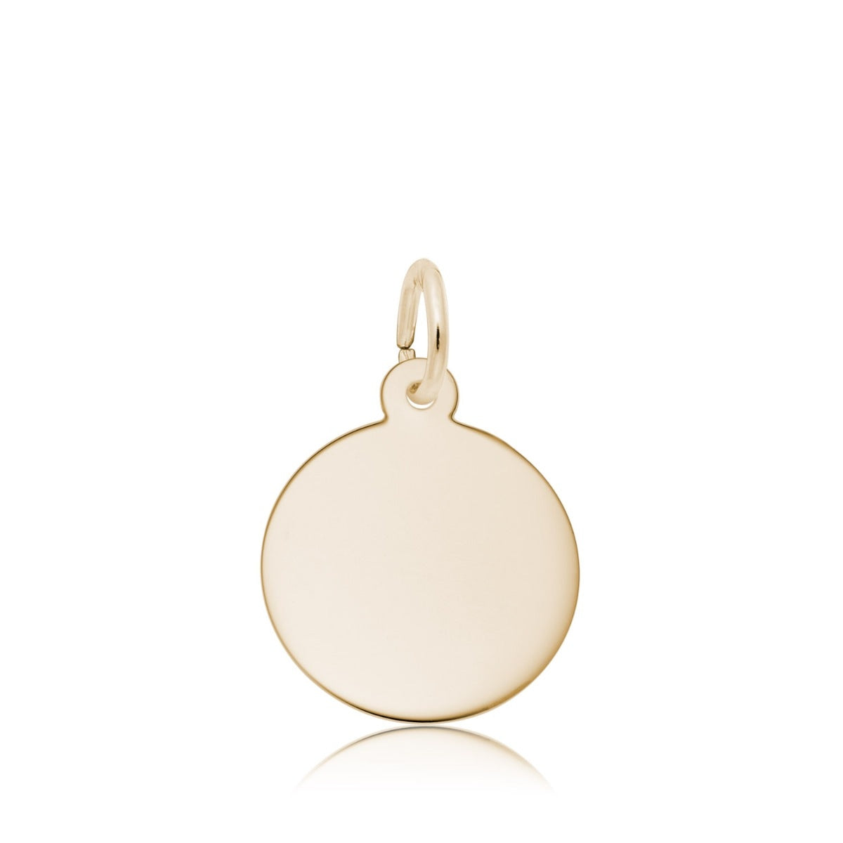 Petite Round Disc Charm in 14K Yellow Gold